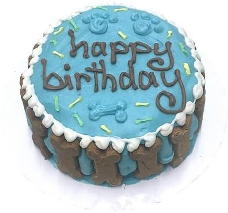 Happy Birthday Dog Cake (Blue)