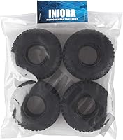 Vista 5 de INJORA 4 unids 1.55 "neumáticos de goma suave 1.55 pulgadas neumático para RC Crawler Car D90 TF2 Tamiya CC01 LC70 LC80