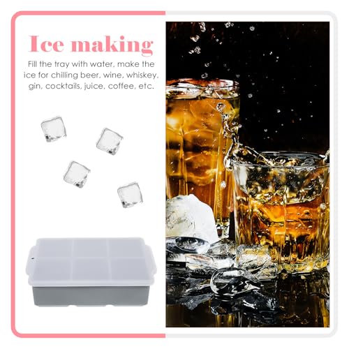 Molde para Cubitos de Hielo de Silicona Cuadrado con Tapa miniatura 5