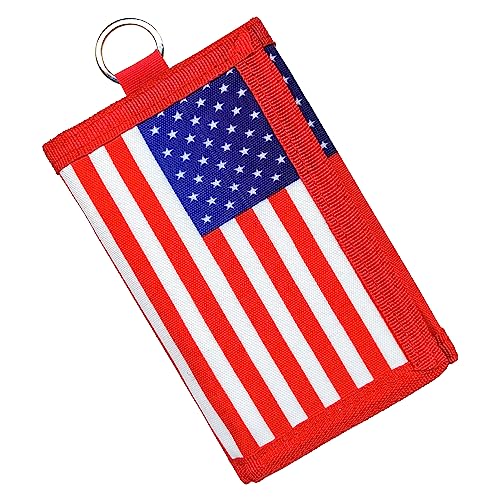 Image of AI-DEE RFID Trifold Canvas Outdoor Sports Wallet for Kids - Front Pocket Wallet with Magic Sticker (Pink Camouflage2)