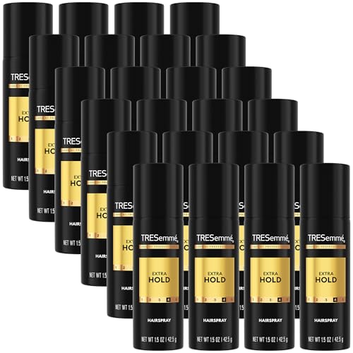 TRESemm Travel Hairspray Extra Hold 24-Pack Hair Styling Products for On-the-Go Frizz Control Anti-Humidity Protection 1.5 Oz Ea