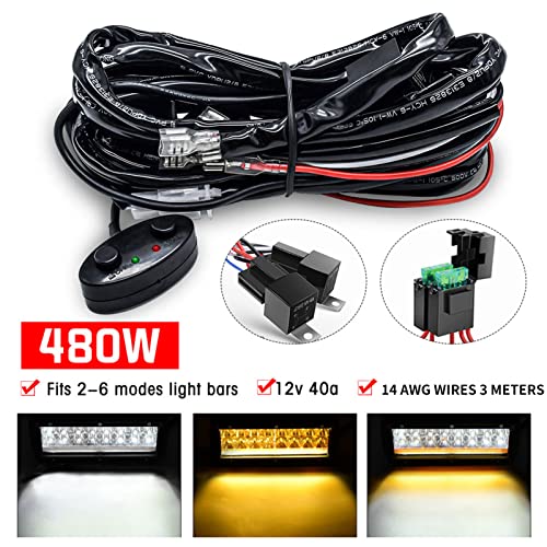 Shkalacar 12V-40A LED Faro Fendinebbia Cablaggio