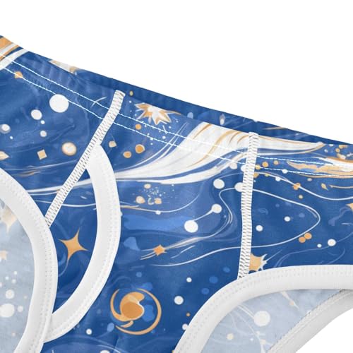 KLL Dark Blue Marble Toddler Boys Pure Cotton Nighttime Underwear Cute Children Undies4