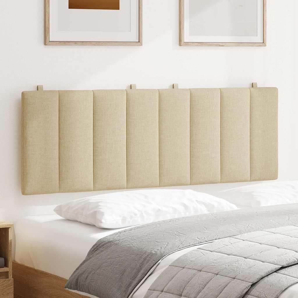 Poduszka Hanko Cream 120 cm, miękka tkanina poliestrowa, montaż ścienny, do sypialni, wygodny dodatek do łóżka