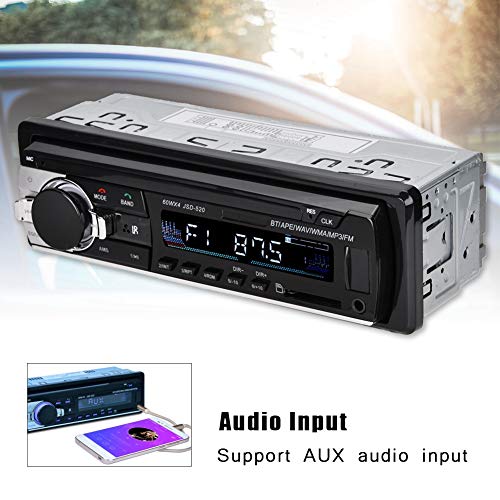 Radio para auto Bluetooth MP5 4x60W con control remoto miniatura 4