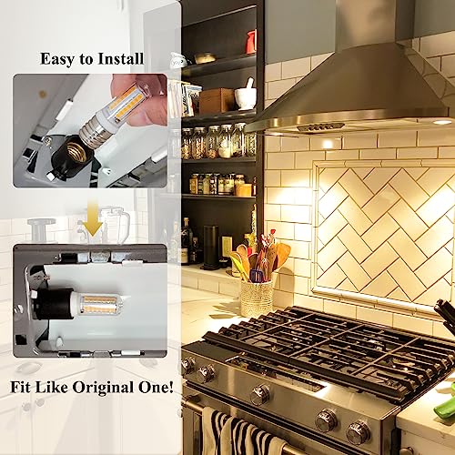 Dicuno E17 Led Bulb Dimmable, Microwave Oven Bulbs, 2700K Warm White, 3W (40W Incandescent Replacement) 400Lm 120V, E17 Intermediate Base Light Bulb For Stove Top, Appliance, Range Hood, 2 Pack #TOP2