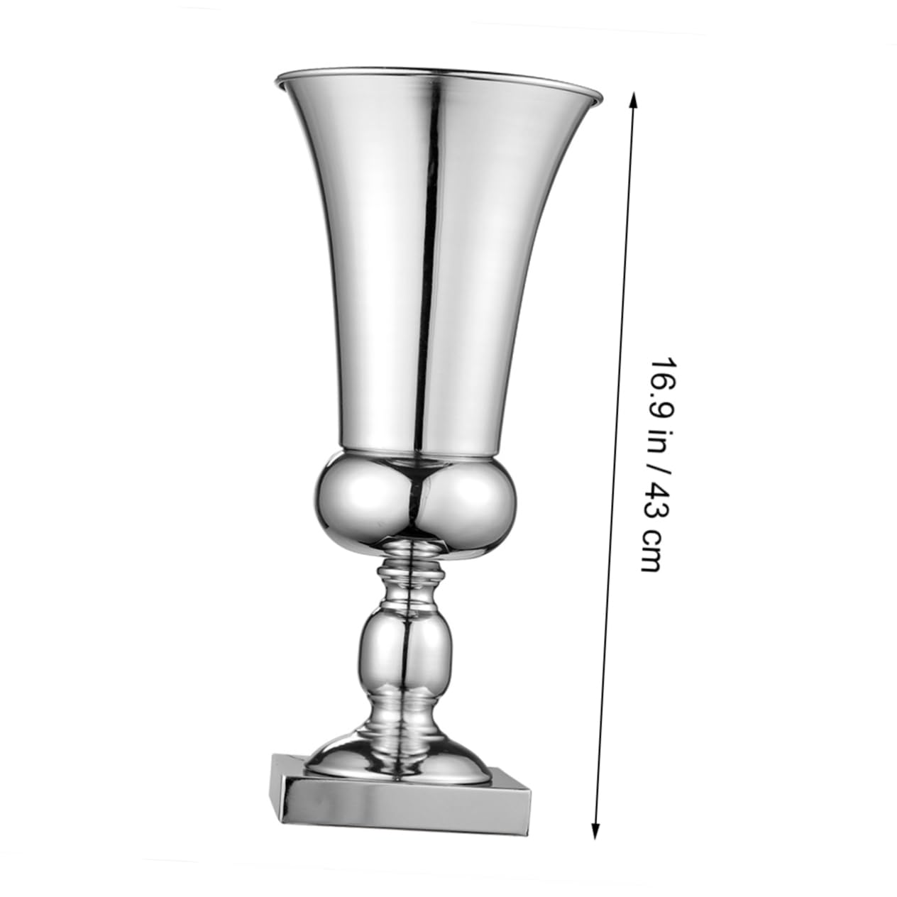 Alipis Jarrón Decorativo de Hierro y Metal Plata para Centros de Mesa Boda Diseño Elegante y Capacidad para Colocarse en Mesa o Suelo en Decoración de Bodas