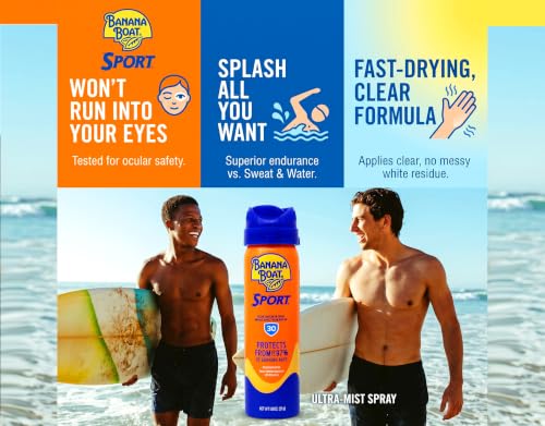 Banana Boat Sun Screen Sport Spray SPF 30 UltraMist Coolzone 1.8 oz (Travel Size), 2 units - image 8