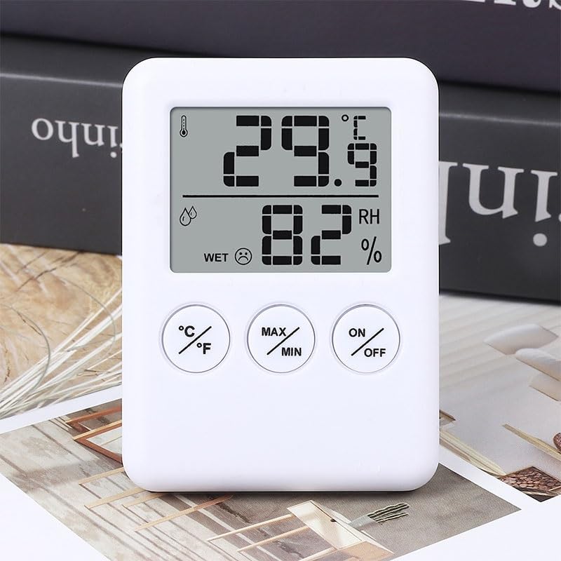 ABS Electronic Thermometer Hygrometer Indoor Kitchen Refrigerator Digital Display Watch Strap Stand