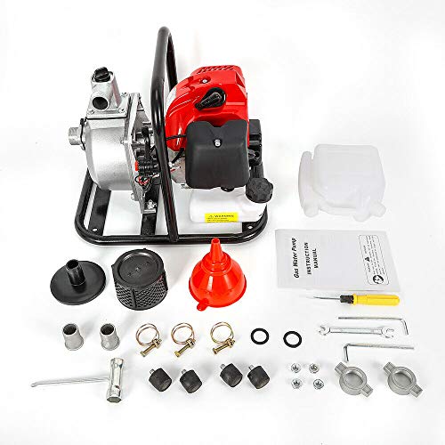 Portable Gasoline Water Transfer Pump - 43Cc/1250W Gas-Powered Small Water Pump, Transfer Pumps Used For Pool Draining Water From & Irrigation #TOP1