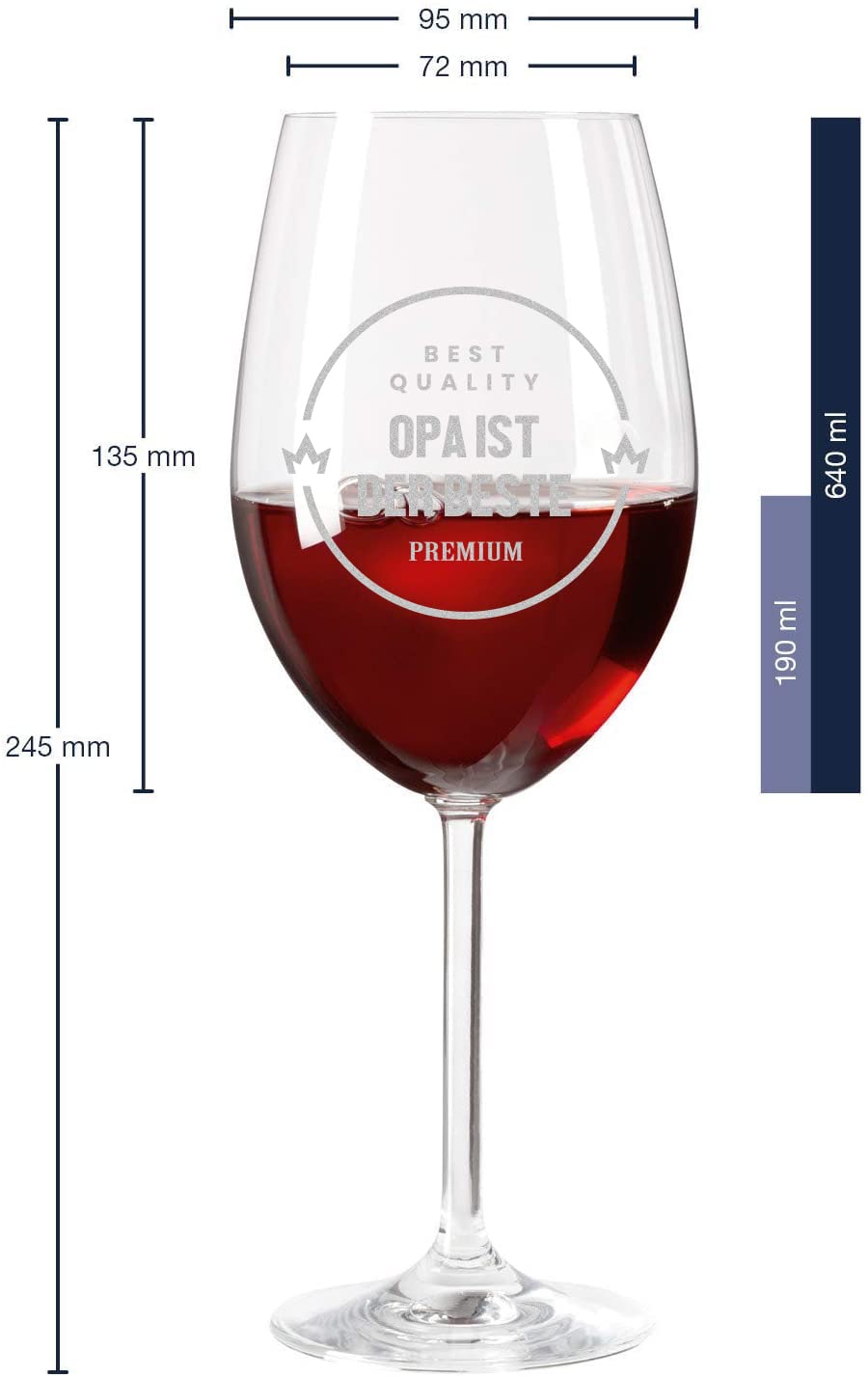 Polar-effekt Leonardo Verres à Vin Blanc, 460 Ml, Avec Gravure