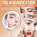 Auxmir 20X Magnifying Makeup Mirror, Double Sided 1X/20X Magnifying Mirror, Tabletop Magnified Vanity Mirror with Magnification, 360° Rotation, Stand for Dressing Table, Bathroom, Bedroom