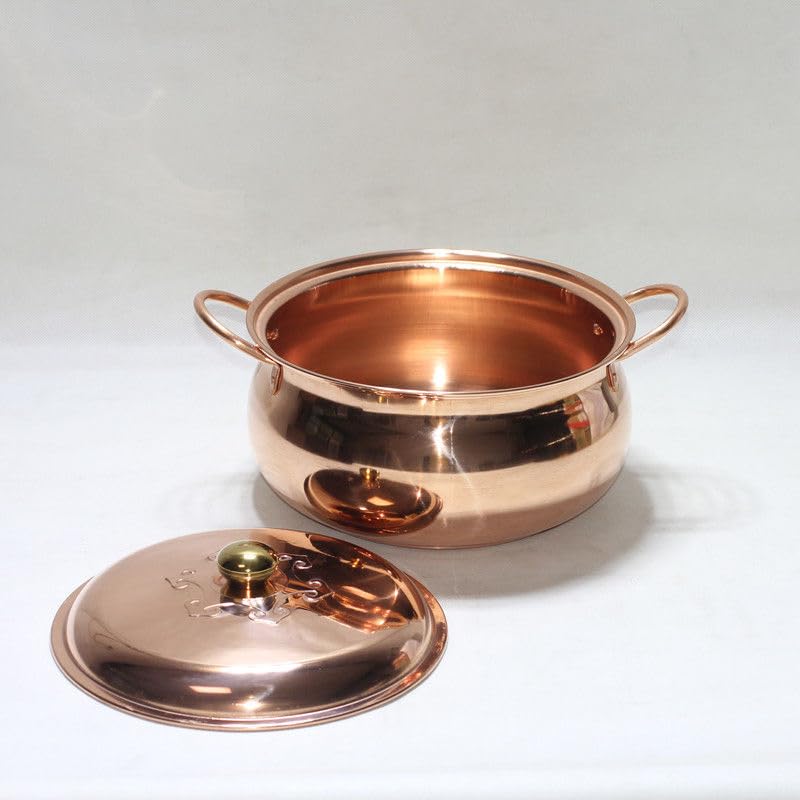 Amazon.co.jp: 銅鍋 銅のスープ鍋 両手鍋 厚い手 深型フライパン