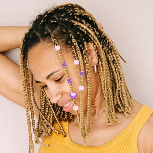 Perles acryliques cheveux tressés légères pour dreadlocks et coiffures enfants - 7