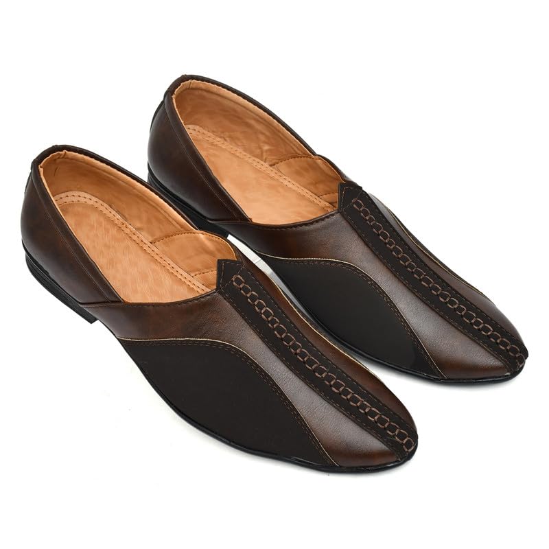 LIFE SPORTS Mens Ethnic Juttis Mojaris & Partys Shoes ll Casual Loafers for Men Brown Size 7 UK/IND (B0CKXX4YX7) Amazon Price History, Amazon Price Tracker