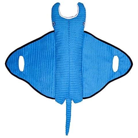 SmartPetLove Snuggle Puppy Tender-Tuffs - Extra Large Blue Stingray Big Ray Tug of War Plush Dog Toy - Great for Play and Interaction with Puncture Resistant Squeaker Cover
