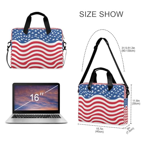 Maletín para portátil con diseño bandera de USA miniatura 4