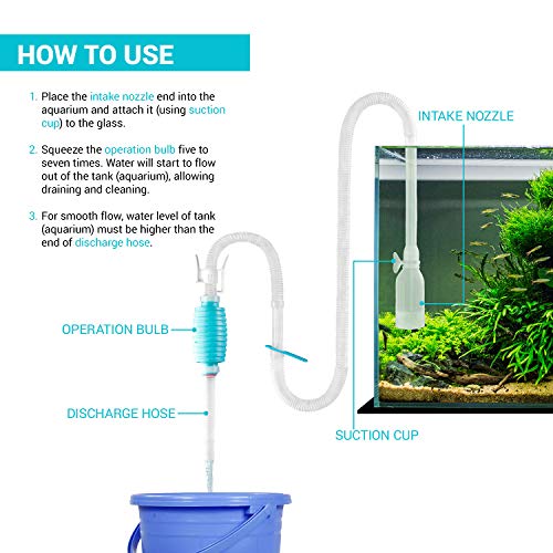 TERAPUMP Genuine Aquarium Pond Fish Tank Cleaner Long Nozzle Water Changer Flow Controller BPA Free - Image 6