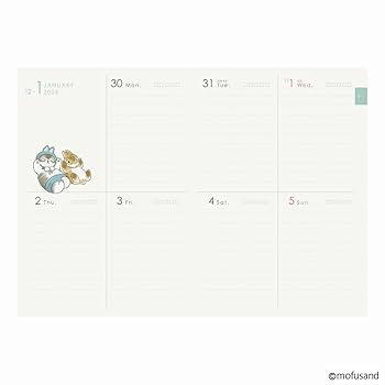 Amazon.co.jp: 2025年手帳 mofusand B6 ブロックウィークリー