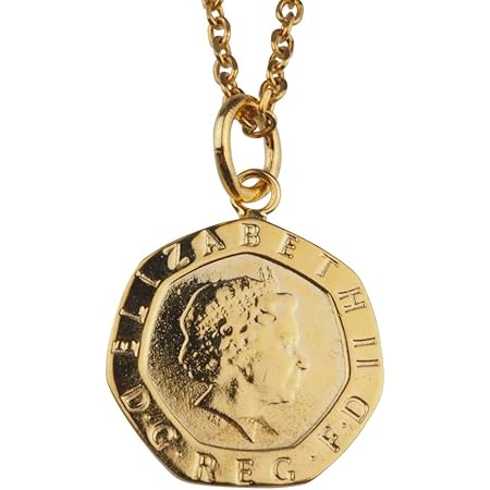 Amazon Abalent アバレント エリザベス ネックレス コイン ネックレス ゴールド ヘプタゴン コインネックレス シルバー925 ペンダント 七芒星 ゴールドネックレス メンズ 24金 Coating K24 24k ネックレス 通販