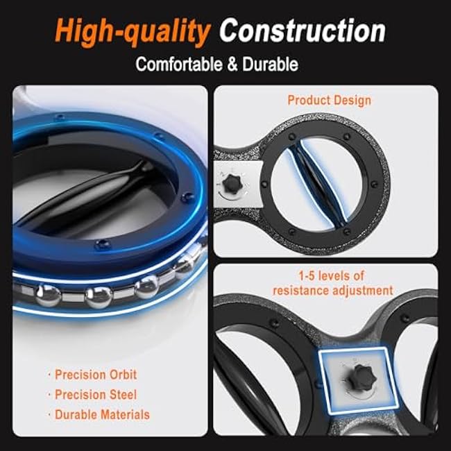 HOTWAVE Burn Machine Arm Workout, Spinning Rotator Shoulder Burn Machine - 360 Degree Rotating Burn Machine Arm Workout Equipment Machine for Men&Women with Boxing Gloves Adjustable Resistance