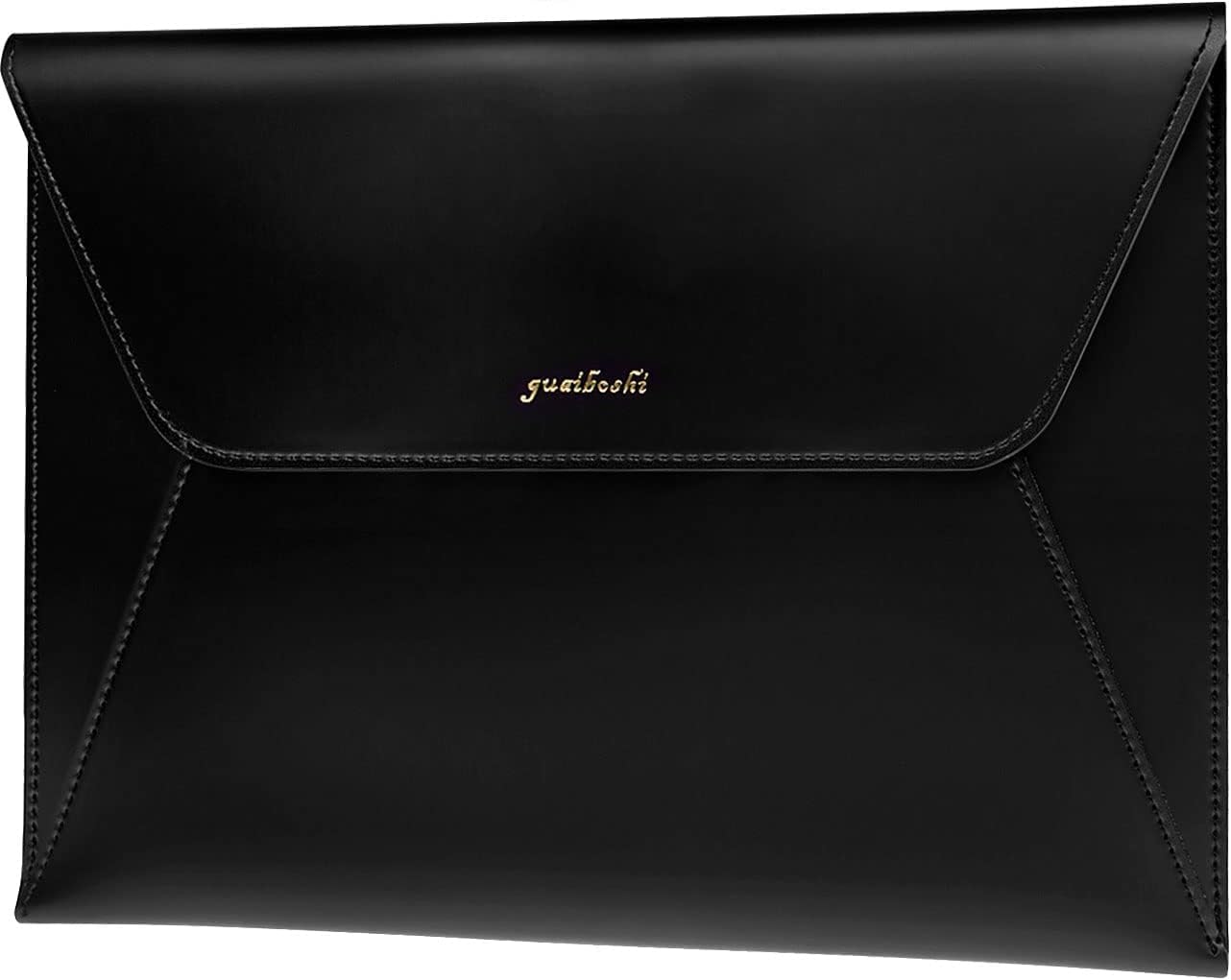 9-11 Inch Leather Tablet Sleeve Bag Carrying Case Fits iPad Pro 11, iPad 8th 7th Generation 10.2, iPad Air 4 10.9, iPad Air 3 10.5, iPad 9.7, Galaxy Tab A 10.1, Tab S6, S6 Lite, S7-Black