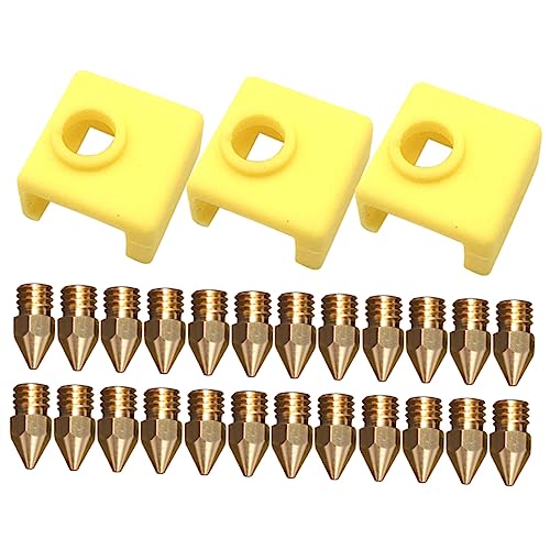 Pointed Nozzle Set 1.75mm Brass with Silicone Case for 3d Printing