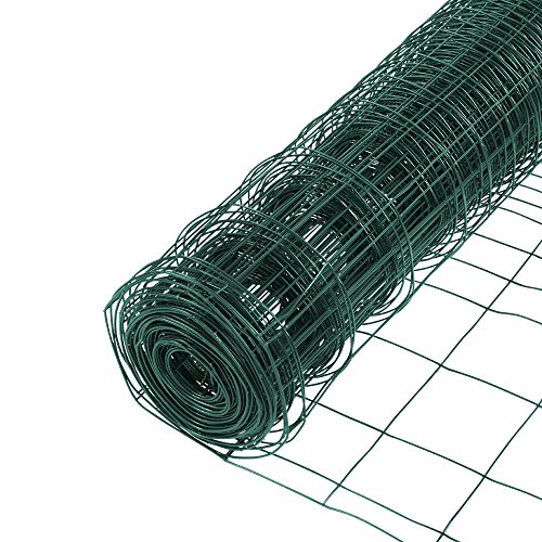 YardGard Welded Wire 2X3 Inch Mesh 24 Inch X 25 Foot 16 Gauge Green Vinyl Coated Steel Wire Fence Ideal for Animal Enclosures, Property Protection, Garden Fence, Rabbit Fence, and Utility Fence