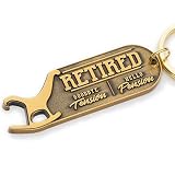 Retirement Gift - "Retired - Goodbye Tension, Hello Pension" Keychain and Bottle Opener