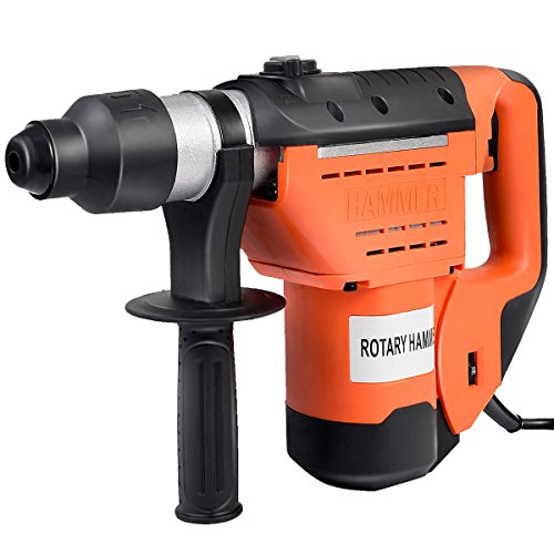Homejoys 1-1/2" SDS Drill, 1100W Electric Rotary Hammer, Plus Demolition Bits, Variable Speed, Orange