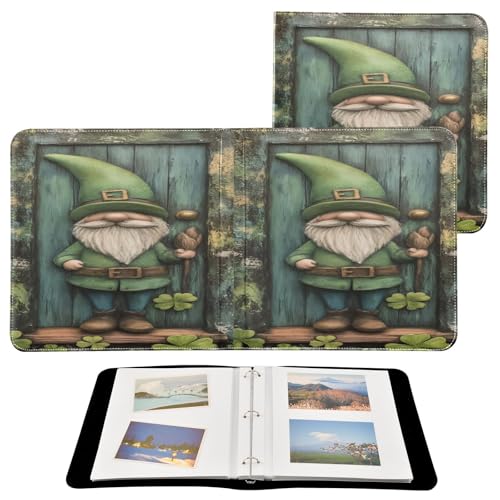 Álbum de fotos adhesivo DIY scrapbook vintage FLildon, cubiertas de cuero PU, diseño de 3 anillas, 40 páginas, tamaño 11.8 x 11.2 pulgadas miniatura 2