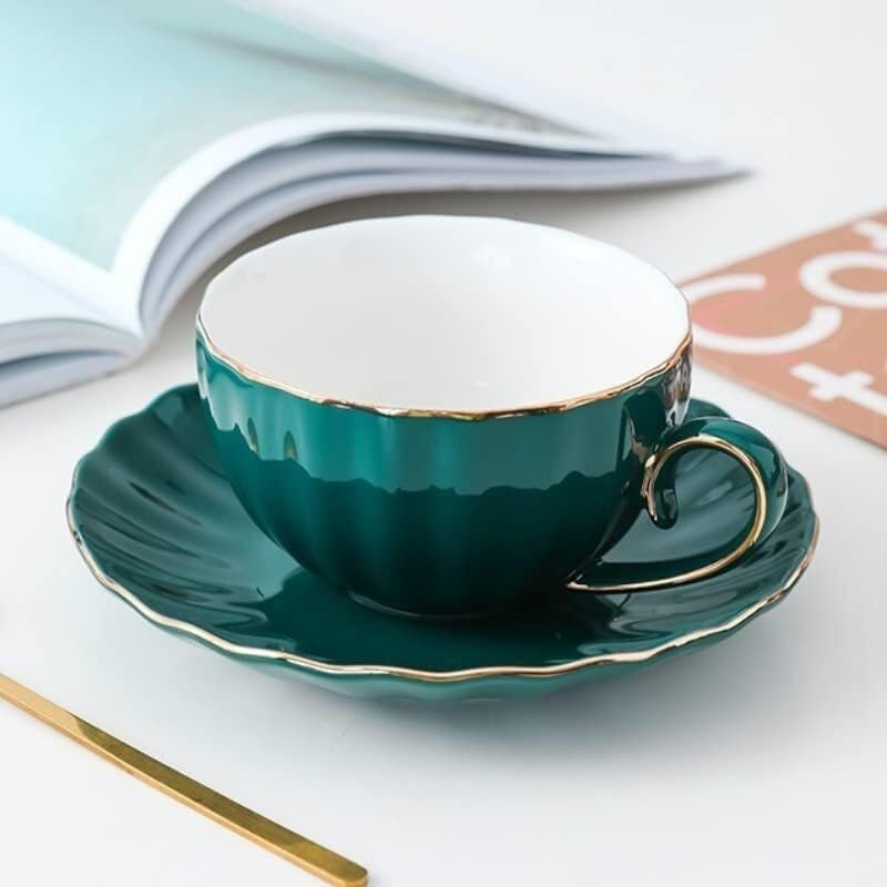 Tazza da caffè, tazza da tè, tazza da caffè Rosa carino creativo tazza di porcellana e piattino ceramica set da tè semplici tazze da caffè dal design moderno Tazas para Cafe tazza da tè (Colore : Styl