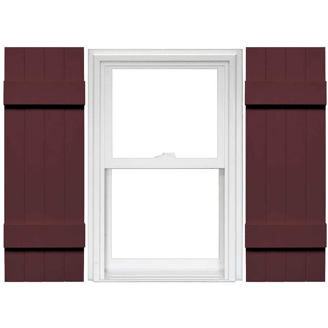 Mid America Board and Batten 14" 4 Board Joined Vinyl Standard Shutter (1 Pair) - 14 x 59 002 Black — view 29