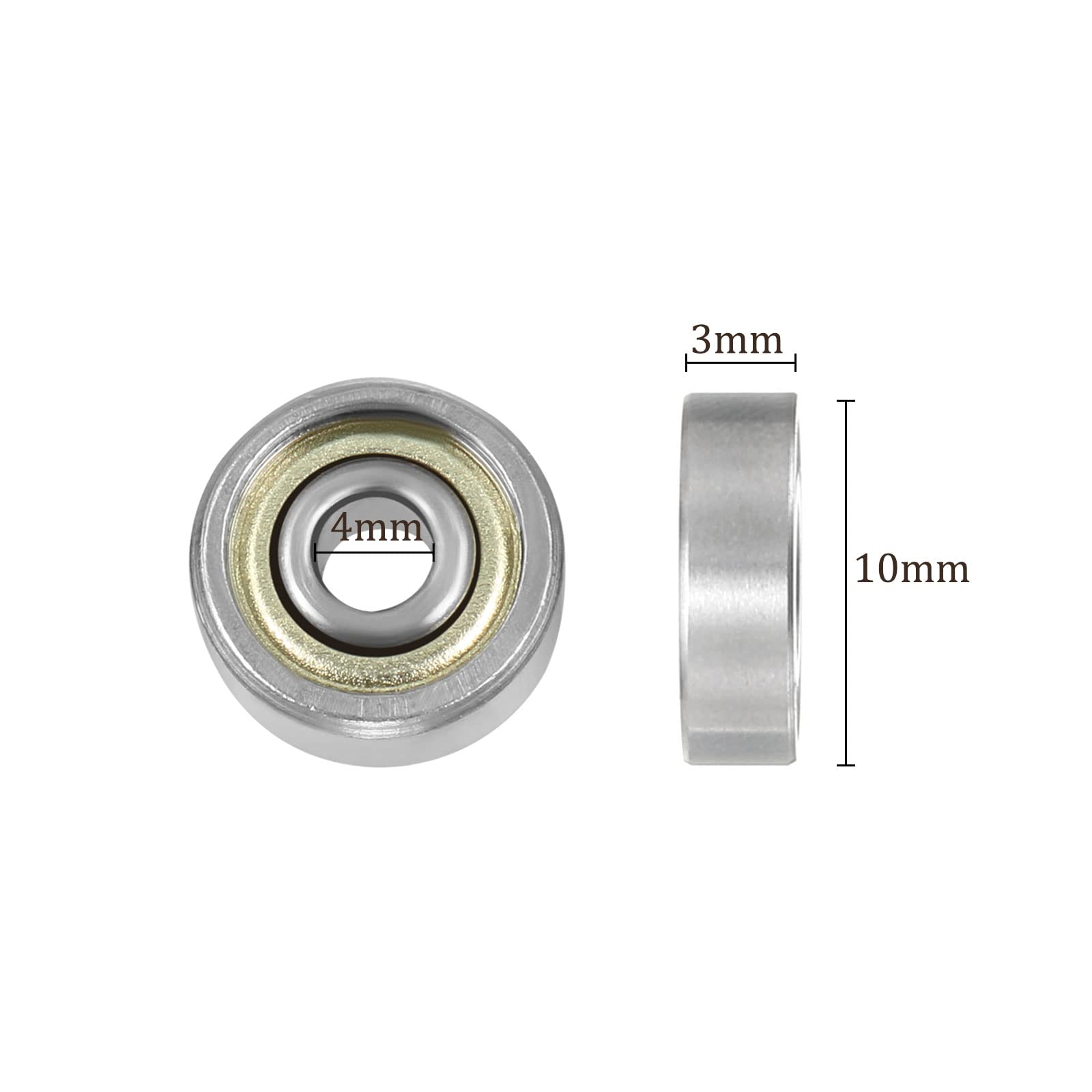 10 Stück Rillenkugellager 626ZZ – 6x19x6 Mm, Aus Kohlenstoffstahl, Doppelt Abgeschirmt
