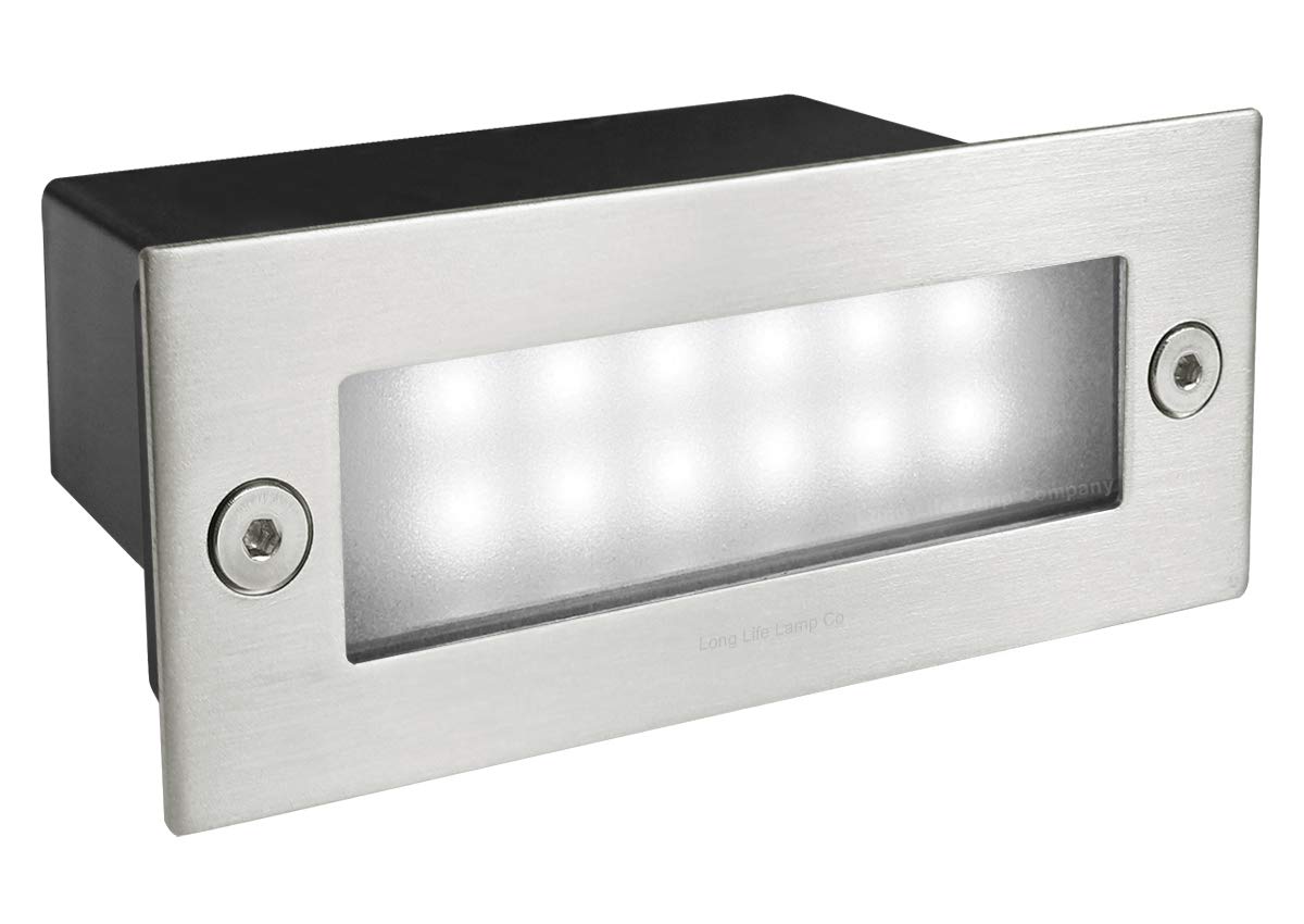 Long Life Lamp Company Mini 1.5w LED Outdoor Brick Light Step Light Cool White IP44 Recessed Wall Light ZLC093CW