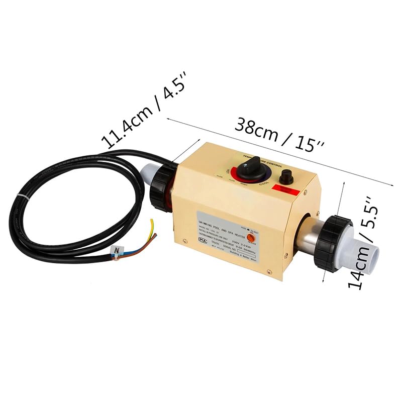 Podgrzewacz basenowy 3KW elektryczny podgrzewacz wody termostat do wanny basenowej wanna SPA masażu z hydromasażem Basenowa pompa ciepła(3000W)