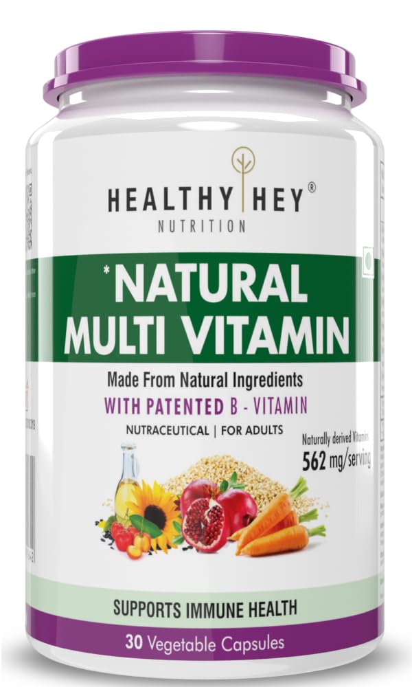 HealthyHey Nutrition 100% Natural Multivitamin from Natural Ingredients & Patented Vitamin B - For Men & Women - 30 Veg. Capsules (B09VTBFKRD) Amazon Price History, Amazon Price Tracker