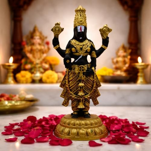 Image of VAMA Balaji Idol 5 Inch | Sacred Lord Balaji Statue for Home Mandir, Office & Gifting | Divine Protection, Wish Fulfillment & Prosperity Blessings