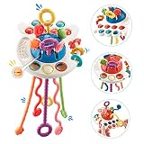 ✅【Juguetes de viaje para bebés de 1 a 3 años】El juguete Montessori es fácil de transportar y adecuado para muchas ocasiones. Diseño de suspensión de pulpo, tamaño portátil, sin ruido cuando se usa. Juguetes de viaje para niños para avión, coche, viaje por carretera. Atraiga la atención del niño, ayude a los padres a resolver problemas de viaje y haga felices a los niños cuando viajen.