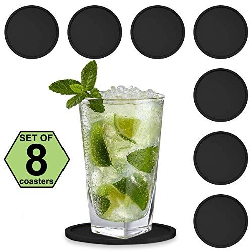 Dessous de Verre en Silicone Twinz'up (8 pièces) - Qualité Premium - Idée Cadeau de Noël originale