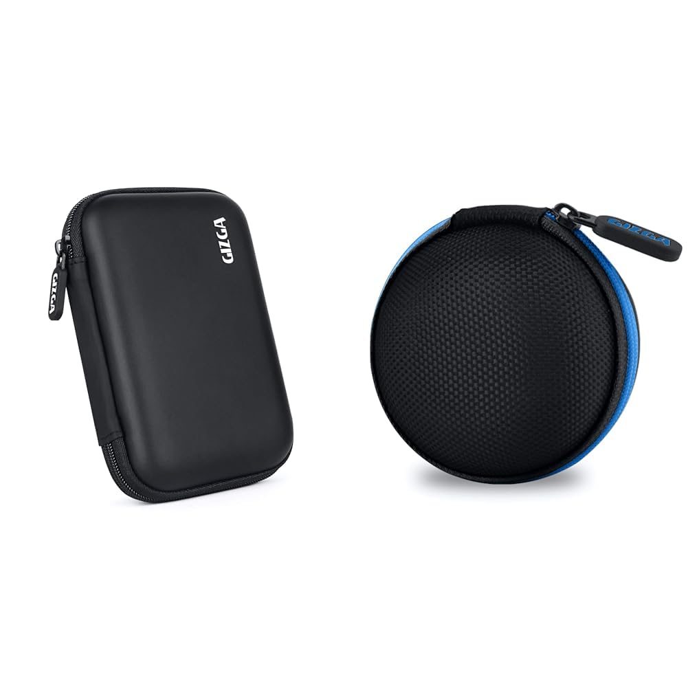 Gizga Essentials Hard Drive Case Shell, 6.35cm/2.5-inch, Portable Storage Organizer Bag for Earphone-picture-39