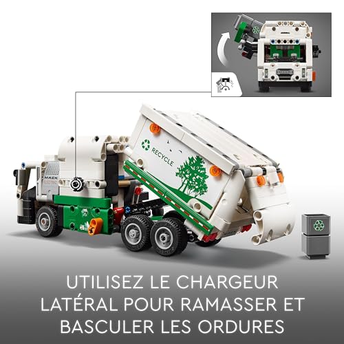 LEGO Technic Mack LR Electric Camion Poubelle Jouet de Camion Électrique Véhicule de Recyclage & Technic Le Bulldozer Jouet de Construction pour Enfants Véhicule Excavateur - vue 4