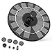 AISITIN 3.5W Solar Bird Bath Fountain Pump, Solar Fountain Pump for Bird Bath with 6 Nozzles, Solar Powered Water Fountain Pump for Garden, Ponds, Pool, Fish Tank, Aquarium and Outdoor, Black