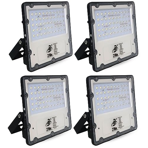 Image of D'Mak 50W Lens Led Flood Light - Ip65 Waterproof Led Lights with 120 Wide Beam-Led Lamp Lights for Yard,Showroom,Shop, Factory,Garden, Playground & Home (50Watt, Pack of 4)