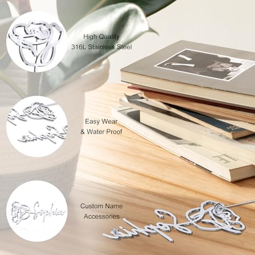 Image of Custom Lapel Pin for Women Men - Name Brooch Pin Personalized Stainless Steel for Wedding Business Party - Gold /Silver /Black Customized Jewelry Gifts