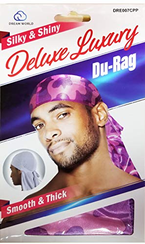 Dream Deluxe Du-Rag Camo Pink Smooth & Thick, Superior Quality, Stretchable, Wrinkle Free, 100% Polyester