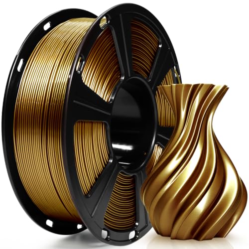 Geeetech PETG Filament 1.75mm Metallic Gold High-Strength 3D Printer Filament Metallic Shimmer Glossy Finish 0.02mm Precision-1kg Spool (2.2 lbs) for Most FDM Printers