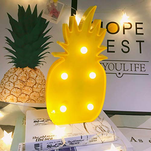 Ananas Decor Light,Lampada Da Comodino a LED Decorazioni per Feste Di Natale a Casa, Decorazioni Luminose per Bambini Camera Da Letto per Adulti, Soggiorno (giallo) - Image 4