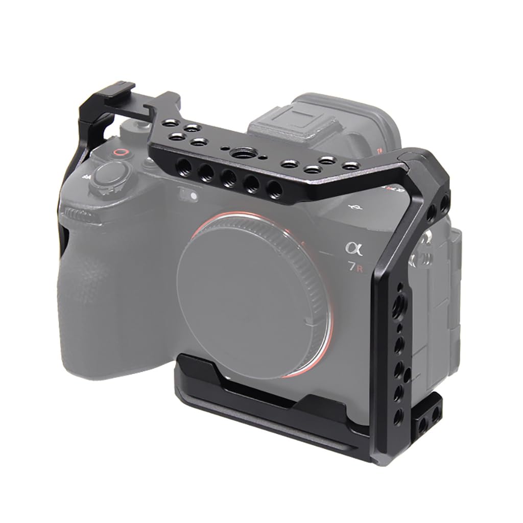 Klatka na aparat, stabilizator aparatu z gwintem 1/4''-20 i otworami pozycjonującymi 3/8''-16 kompatybilny z A7R2/A7S2, A74, A9 III/A1 II Series (kompatybilna z A7R2/A7S2)