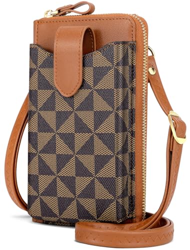 Image of Peacocktion RFID Crossbody Wallet Purse for Women Small Travel Cell Phone Purses Trendy Vegan Leather Bags with Card Slots